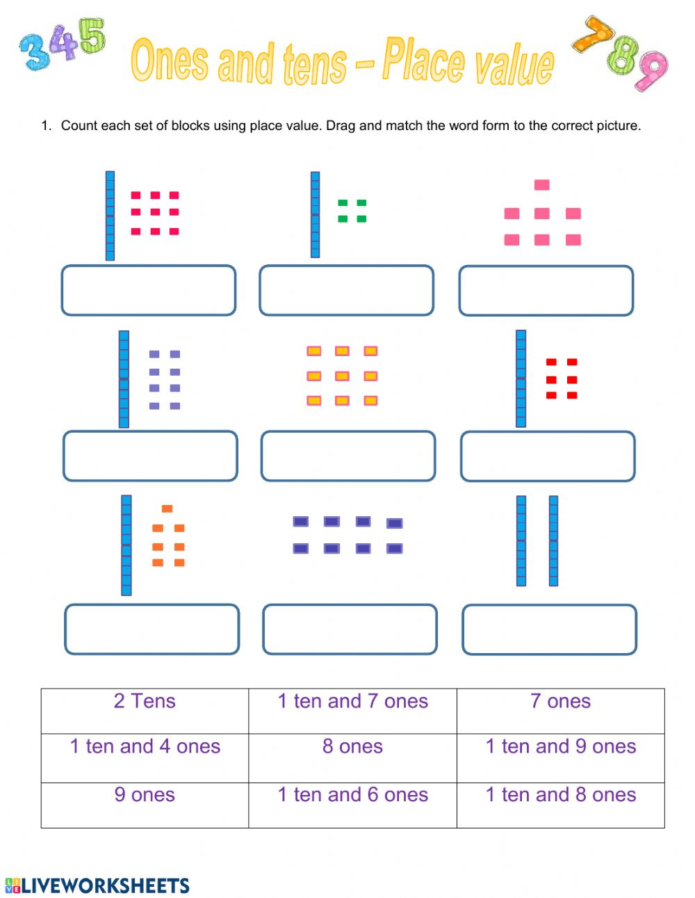 Tens And Ones First Grade Worksheets Tens And Ones First Grade Worksheets