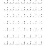 The Adding And Subtracting Single Digit Numbers B Mixed Operations