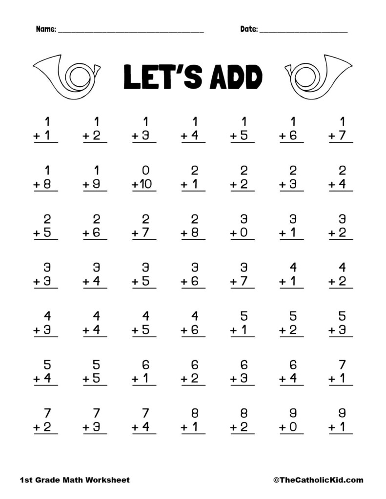 Kindergarten Math Worksheets Addition First Grade Math Worksheets 