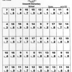 Math Fluency Worksheet