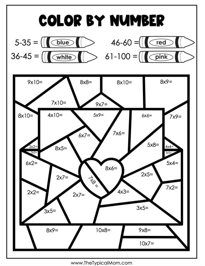 Valentine Worksheets 1st Grade Worksheets For Kindergarten